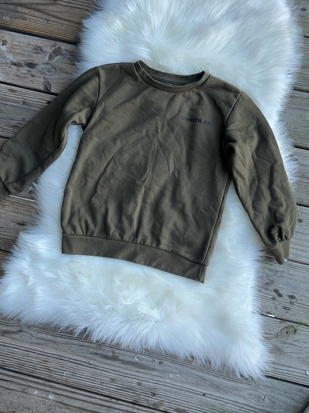 Kenneth Cole Olive Crewneck Sweatshirt for Kids
